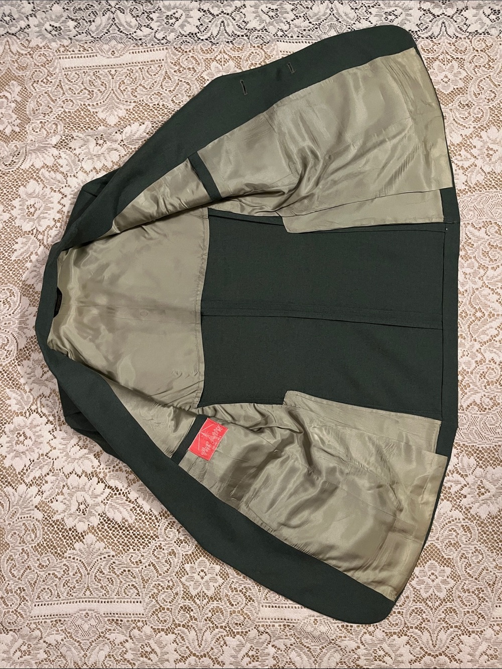 1970s The Attic Union Made Longline Suit Set, Sage Green, Size M Tall - Picture 4 of 14